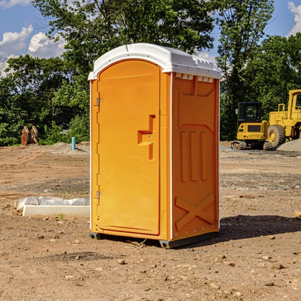 how often are the porta potties cleaned and serviced during a rental period in South Brooksville